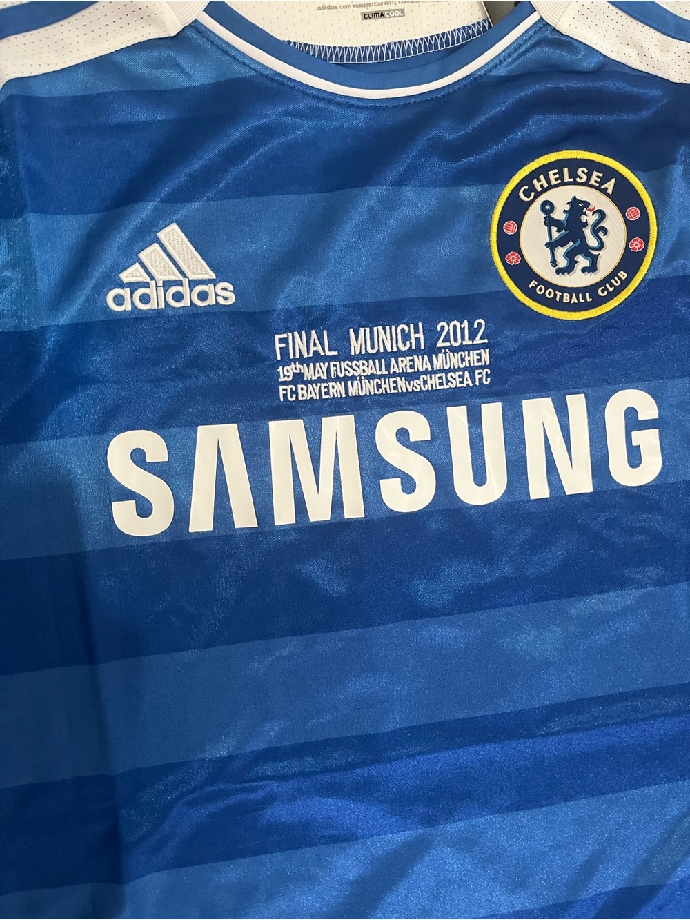 Chelsea 11/12 UCL Finals Long Sleeve jersey - Drogba #11 US SIZE X-LARGE